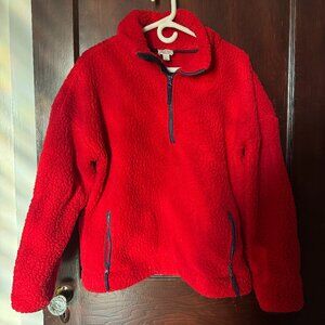 Red vintage fleece half zip